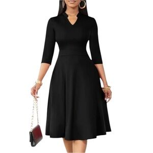 Black Fit & Flare Dress Size 2XL New